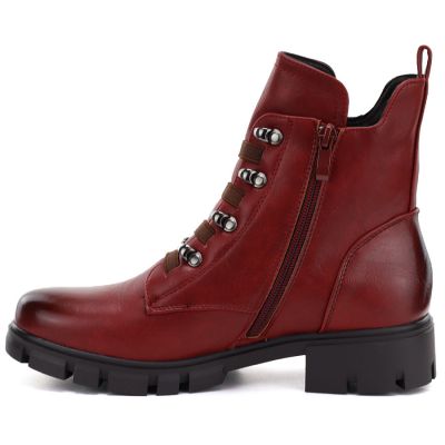 3. Women's insulated red worker boots M.Daszyński MR23123