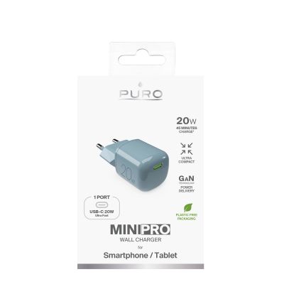2. Puro 20W GaN USB-C Wall Charger - Green