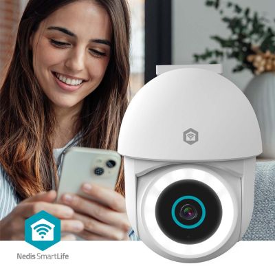 2. Nedis Smartlife Wifi Outdoor Camera, IP65 Motion Sensor, Night Vision, White