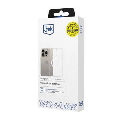 14. 3mk Clear MagCase Case for Apple iPhone 15 Pro Max - Transparent