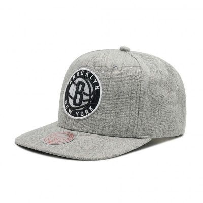 Mitchell &amp; Ness NBA Brooklyn Nets Team Logo High Crown 6 Panel Classic Red Snapback Cap HHSS3272-BNEYYPPPGYHT