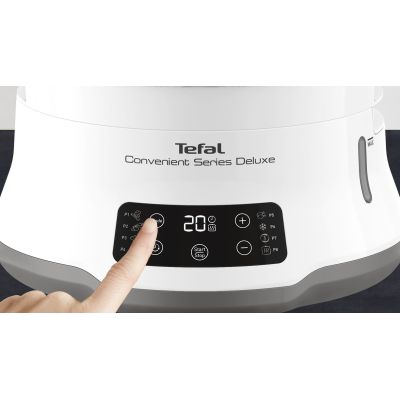 3. Tefal Convenient Series Deluxe VC502D 3-Basket Steamer, 900W Stainless Steel, White