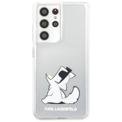 3. Karl Lagerfeld Choupette Fun Case for Samsung Galaxy S21 Ultra - Transparent