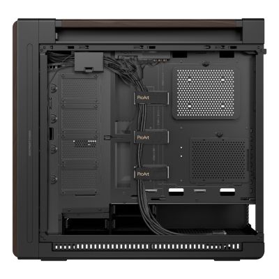 25. ASUS ProArt PA602 Wood Edition Modern Black - Tempered Glass Panel Midi Tower Black, Wood