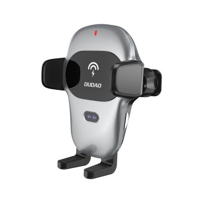 Dudao Automatic Car Holder with Built-in Qi 15W Wireless Charger Gray (F20xs)