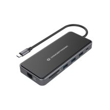 Conceptronic DONN15G - Docking Station - USB-C 3.2 Gen 1 - VGA, 2 x HDMI - GigE