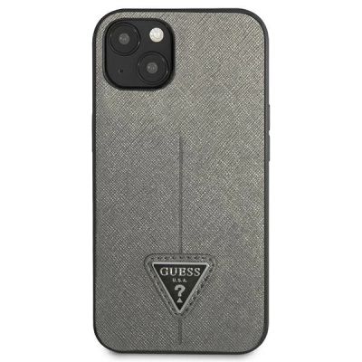 3. Guess GUHCP14MPSATLG iPhone 14 Plus 6.7 "silver / silver hardcase SaffianoTriangle Logo