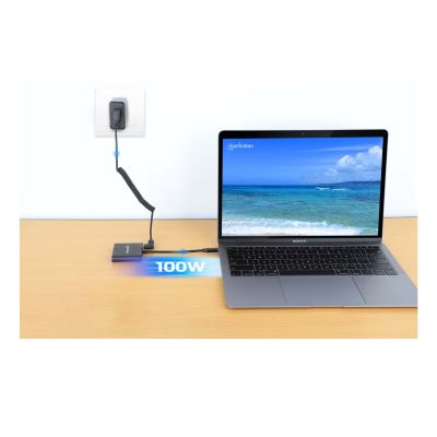 6. Manhattan 154321 Cable Adapter 0.15m USB Type-C 2 x HDMI Black