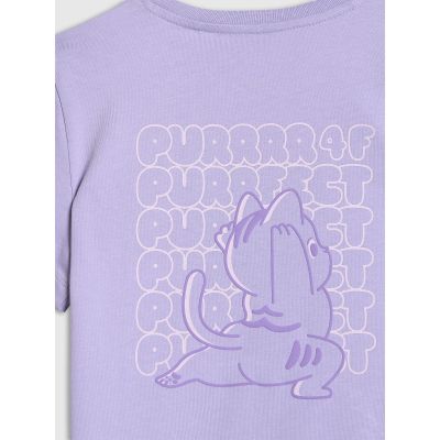 6. Girls' regular printed T-shirt 4F 4FJRAW25TTSHF3199-52S