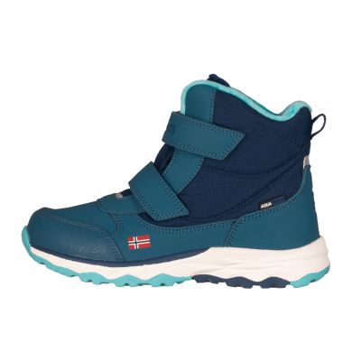 2. Trollkids Kids Hafjell Winter Boots waterproof snow boots with Velcro closure blue (264-102)