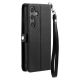 14. Samsung Galaxy A56 5G Leather Wallet Case with Stand Function and Straps - Black