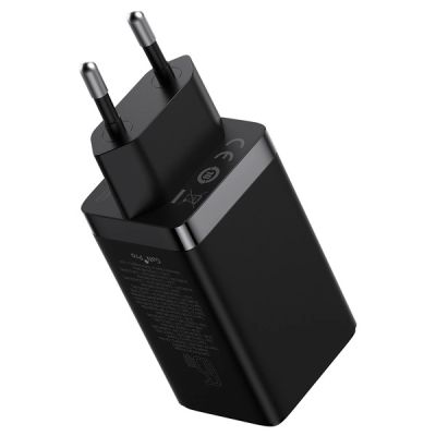 3. GaN 2xUSB C 1xUSB 65W fast charger Baseus GaN5 Pro + USB C - USB C 100W cable - black