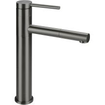 Tall washbasin tap with pull-out spout
