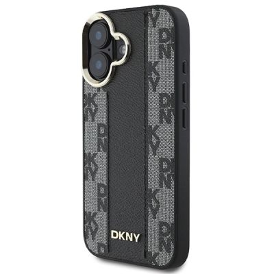 2. DKNY Checkered Pattern Magsafe iPhone 16 Case - Black