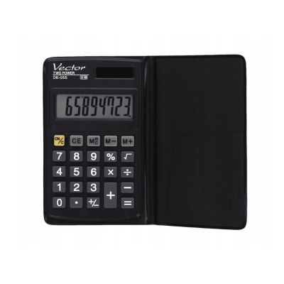 3. Vector Pocket Calculator DK-055, Black