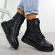 5. Women’s black leather platform ankle boots Rieker 70408-00