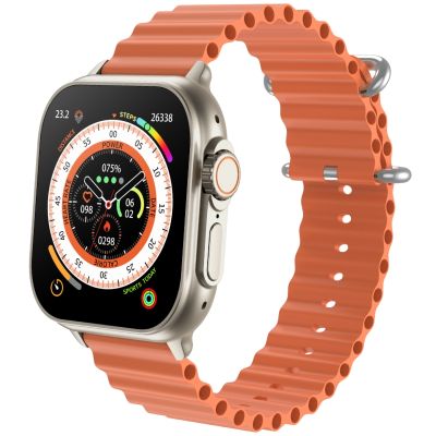 Men's Smartwatch RUBICON RNCF17 Titanium/Orange SMARUB269