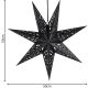 11. PAPER DECORATION STAR 50CM 7 ARMS BLACK