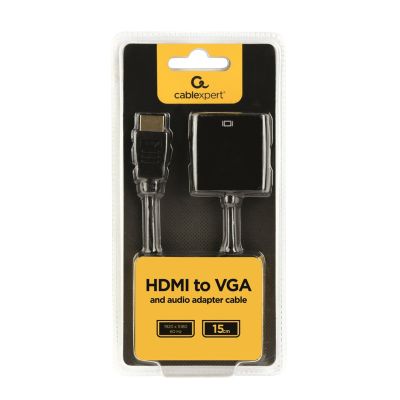 5. GEMBIRD A-HDMI-VGA-03 Adapter (HDMI M - D-Sub (VGA) F; 0.15m; black)