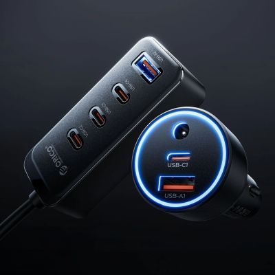 8. ORICO ChargeClip 90W 2A4C Back Clip Multi-Port Car Charger