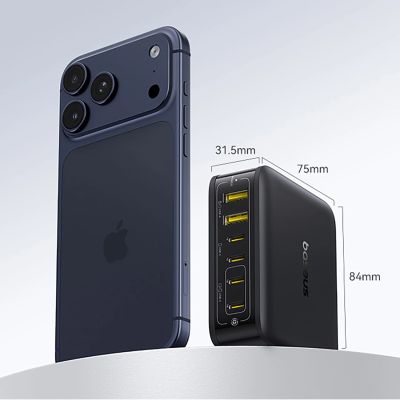 8. Baseus EnerFill FH21 120W Charging Station 4xUSB-C + 2xUSB-A - Black