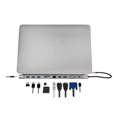 6. LogiLink UA0373 - Wired - USB 3.2 Gen 1 (3.1 Gen 1) Type-C - 100 W - 3.5 mm - 10,100,1000 Mbit/s - Aluminum