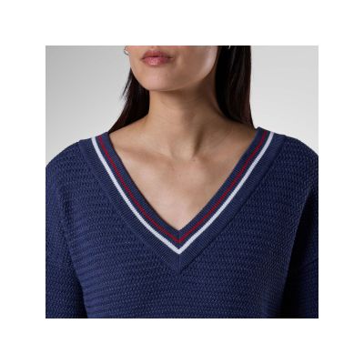 5. ROSSIGNOL Women's Sweater W Knitted V Neck Navy Blue