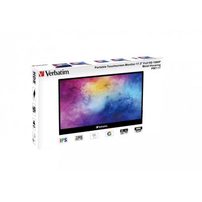 9. Verbatim 49593 Computer Monitor 43.9 cm (17.3") 1920 x 1080 pixels Full HD LCD Touchscreen Black