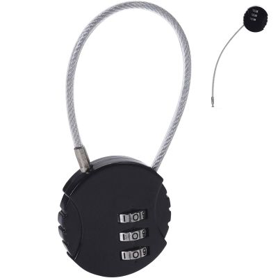 4. COMBINATION PADLOCK FOR SUITCASE AND BAG PROWORLD WITH CABLE