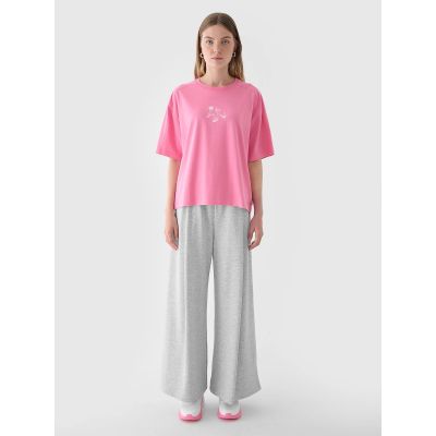 5. Women's oversize printed T-shirt 4F 4FRAW24TTSHF2582-54S