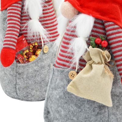 5. DECORATIVE SANTA CLAUS 50 CM GIRL WITH BAG AND ROWNBERRY