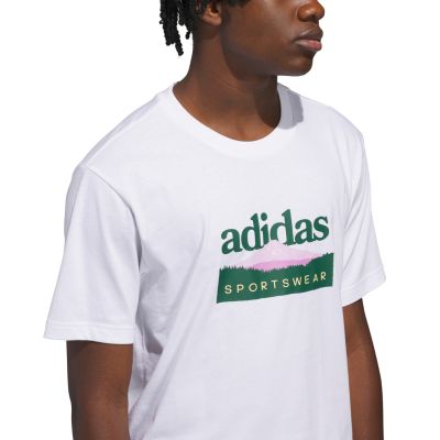 4. adidas Sportsman Mountain Graphic Men's T-Shirt White KC9254
