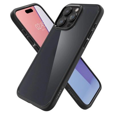 3. Spigen Ultra Hybrid iPhone 15 Pro Max Case - Clear Black