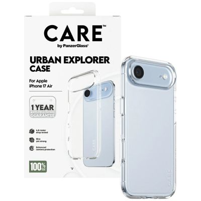4. CARE by PanzerGlass Flagship Urban Explorer Case w. Clear Frame for iPhone Air - Transparent
