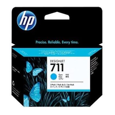 3. HP 3-Pack Cyan 711 DesignJet Ink Cartridges 29ml