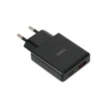 IBOX UNIVERSAL CHARGER C-43 GAN PD30W SLIM USB A+C BLACK