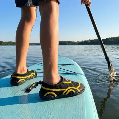 4. JUNIOR WATER SHOES BLACK/YELLOW XQMAX SIZE 32