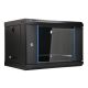 7. Extralink LITE 6U 530X400 WALL-MOUNTED RACKMOUNT CABINET BLACK Freestanding/Wall/Floor Rack Black
