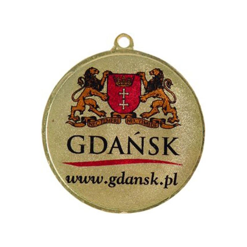 2. Gold medal - running - steel medal with luxor jet print