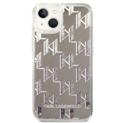 3. Karl Lagerfeld KLHCP14SLMNMS iPhone 14 6.1 "hardcase silver / silver Liquid Glitter Monogram
