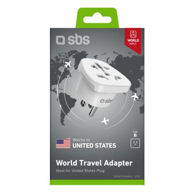 2. SBS US Travel Adapter - Universal - White