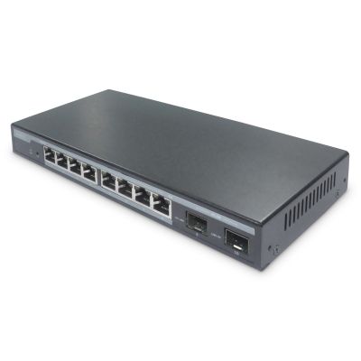 Managed L2 Switch with 8 Gigabit PoE Ports and 2 SFP Ports