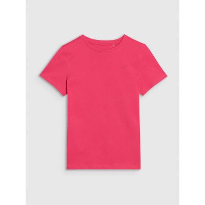 2. Regular plain girls' T-shirt 4F 4FJWSS25TTSHF2177-55S