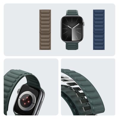 7. Magnetic Dux Ducis Strap BL for Apple Watch 38 / 40 / 41 mm - green