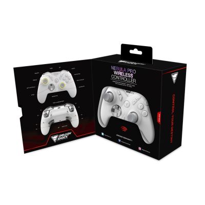 7. Dragonshock Nebula Pro White Bluetooth Nintendo Switch Gamepad