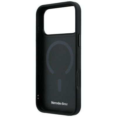 7. Mercedes Leather 3D MagSafe Case for iPhone 18 Pro Max / 17 Pro Max - Black