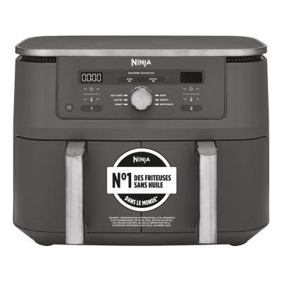 8. Ninja DZ400EU Deep Fryer Double 9.5L Autonomous 2470W Hot Air Fryer Gray