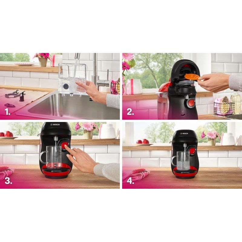 7. Bosch Tassimo coffee machine red (TAS103E)