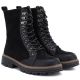 4. Women's suede ankle boots, black, M.Daszyński SA259-4