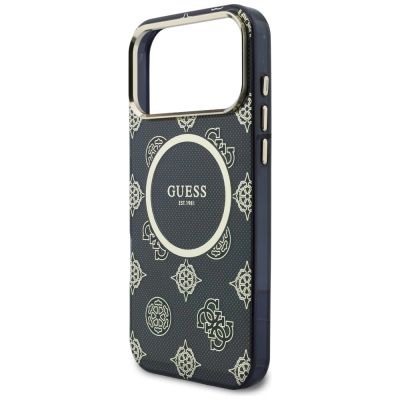 6. Guess IML Peony Dot MagSafe Case for iPhone 17 Pro Max - Black